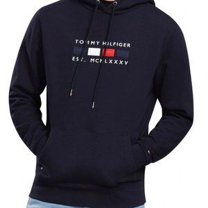 Tommy Hilfiger Organic Cotton Men's Hoodie Desert Sky Large and Small